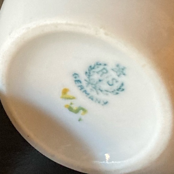 Antique RS Germany Porcelain Creamer and Lidded Sugar Bowl - Picture 11 of 11